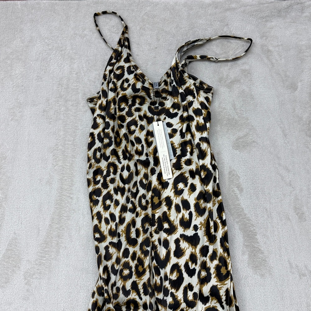 Conditions Apply Anthropologie Elva Slip Maxi Dress Women Small‎ P Leopard Print - Picture 3 of 15